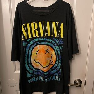 NIRVANA Charcoal Gray Tank Top